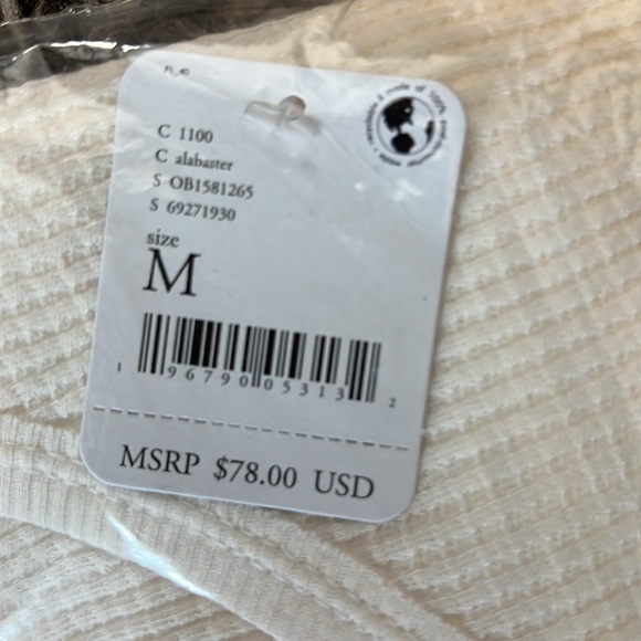 28. Free People Santa Clara Thermal in Alabaster - Picture 6 of 9